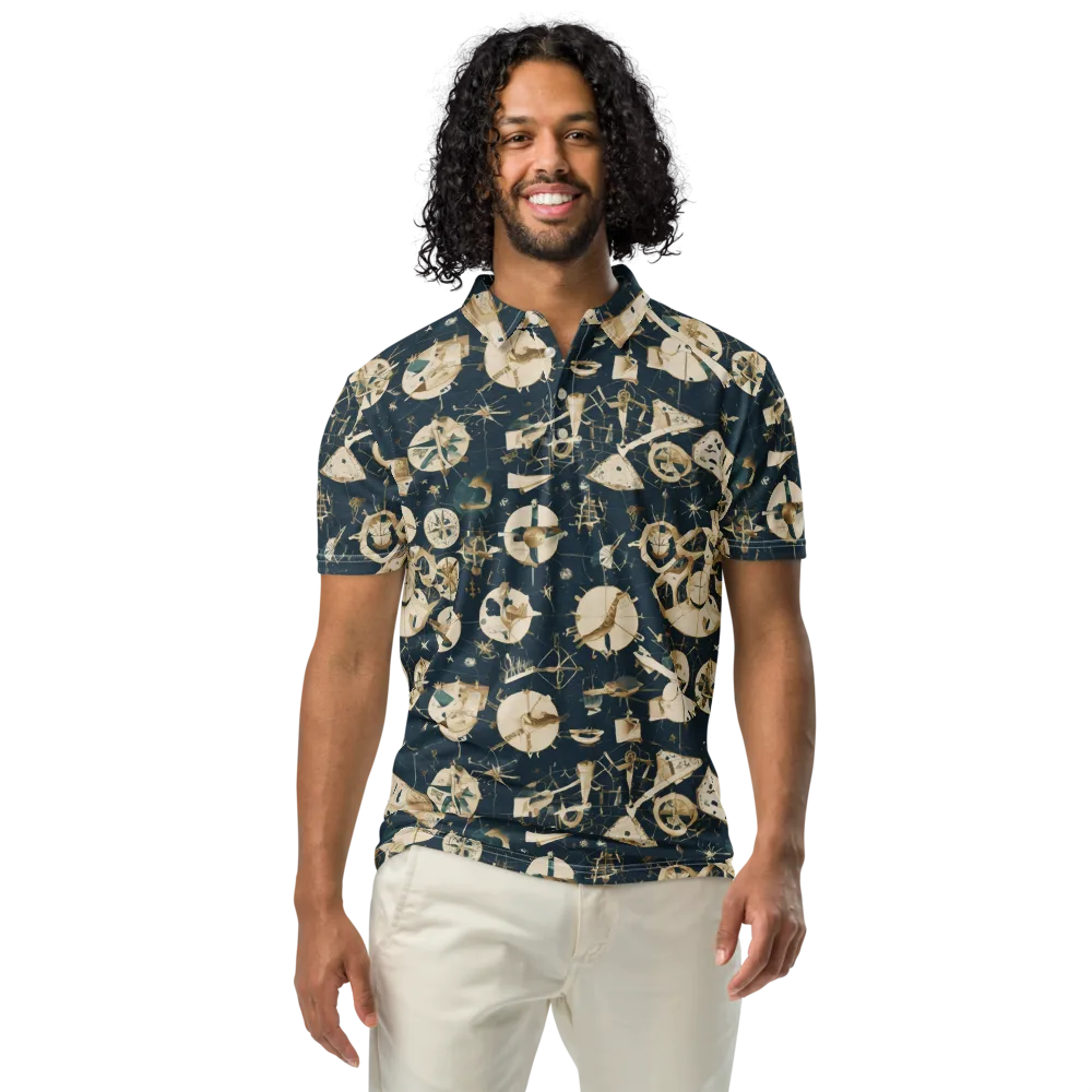 Celestial Instrument on Men's Slim Fit Polo Shirt — Front