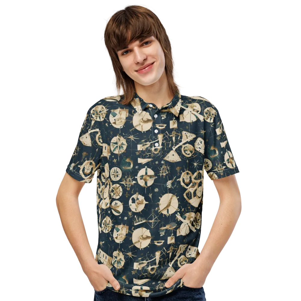 Celestial Instrument on Men's Slim Fit Polo Shirt — Front