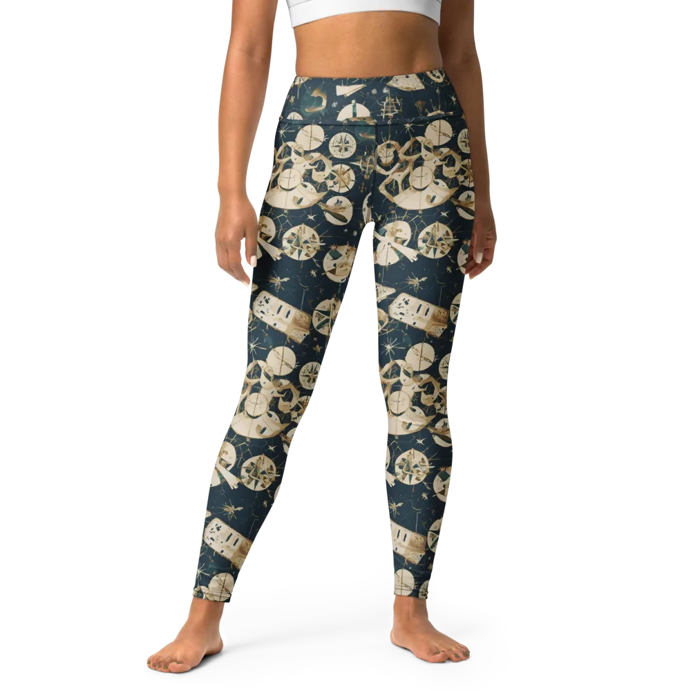 Celestial Instrument on Yoga Leggings — Front