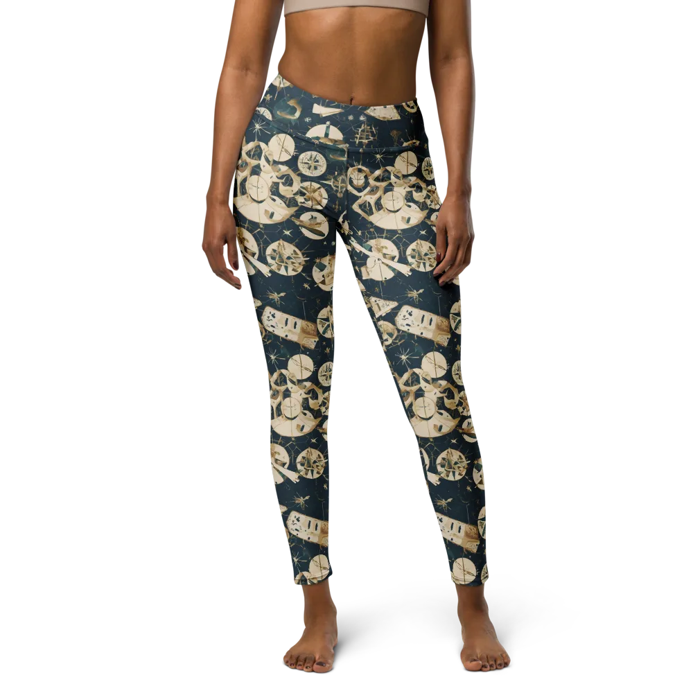 Celestial Instrument on Yoga Leggings — Front