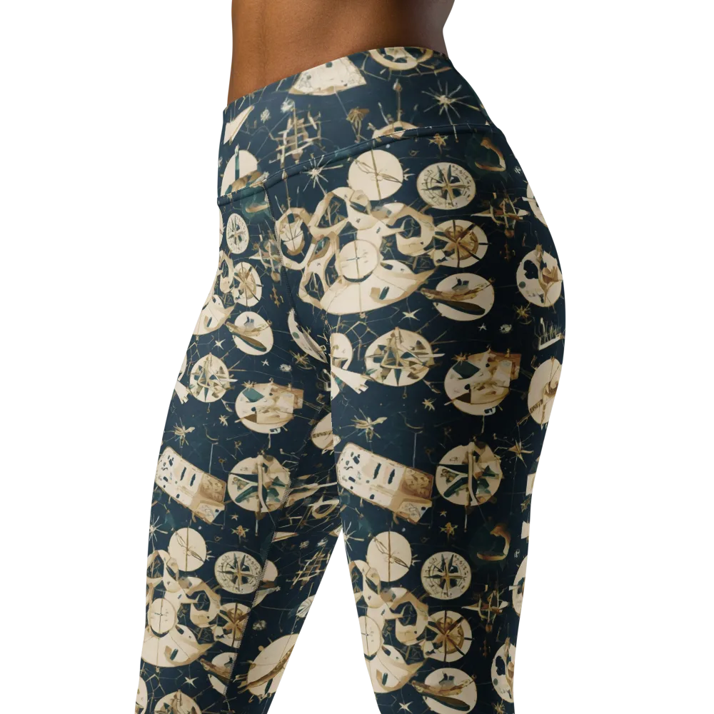 Celestial Instrument on Yoga Leggings — Left Front