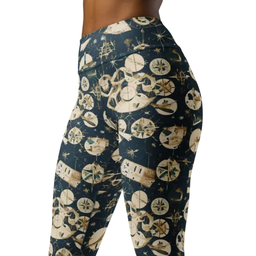 Celestial Instrument on a Yoga Leggings