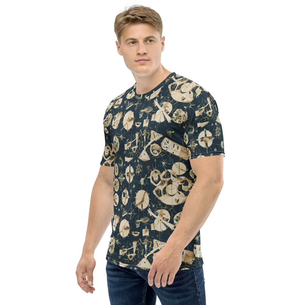 Celestial Instrument on Men's Crew Neck T-Shirt — Left