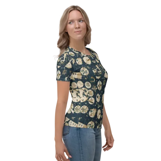Celestial Instrument on a Women's Crew Neck T-Shirt