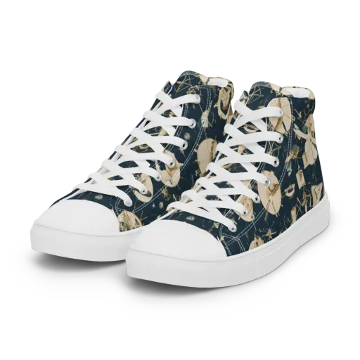 Celestial Instrument on a Women's High Top Canvas Shoes