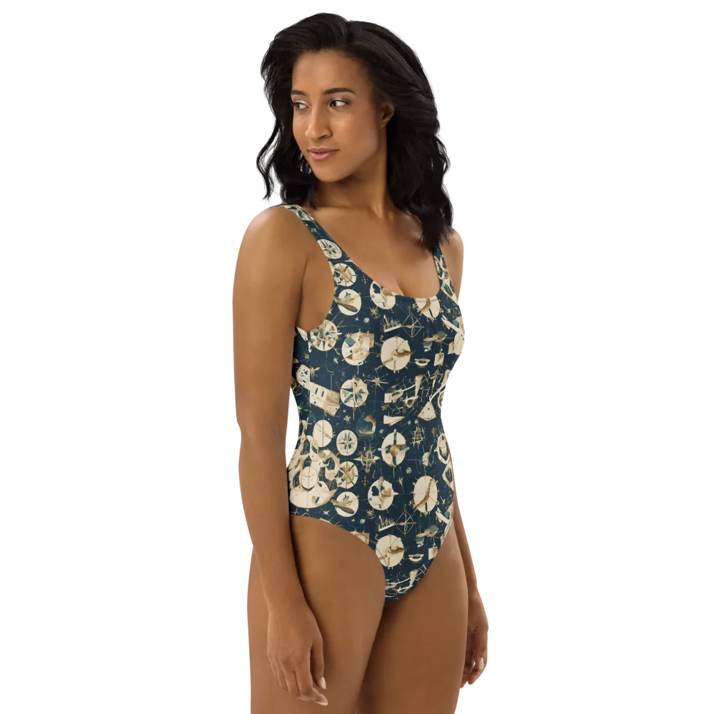 Celestial Instrument on One-Piece Swimsuit — Right