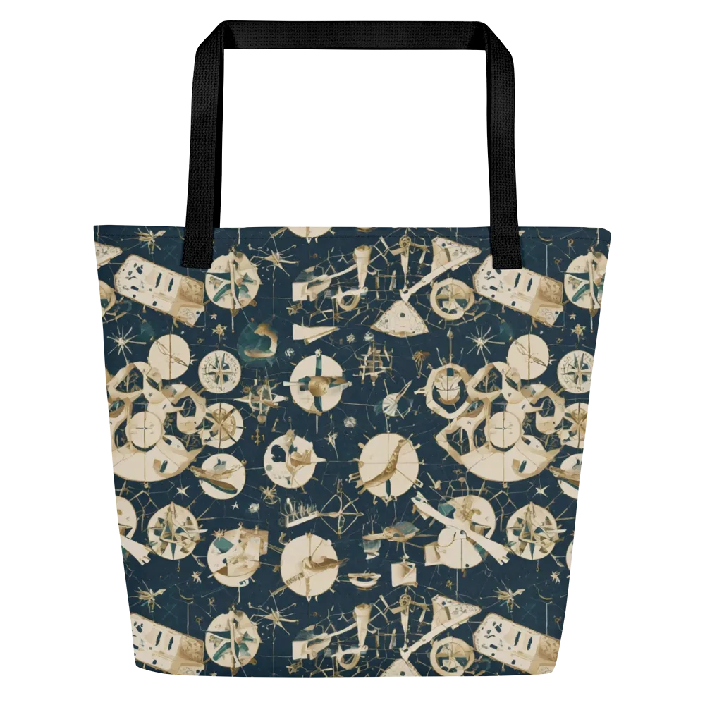 Celestial Instrument on Large Tote Bag W/ Pocket — Front