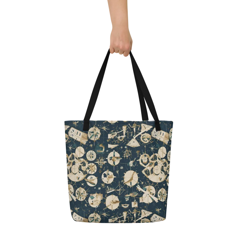 Celestial Instrument on Large Tote Bag W/ Pocket — Front