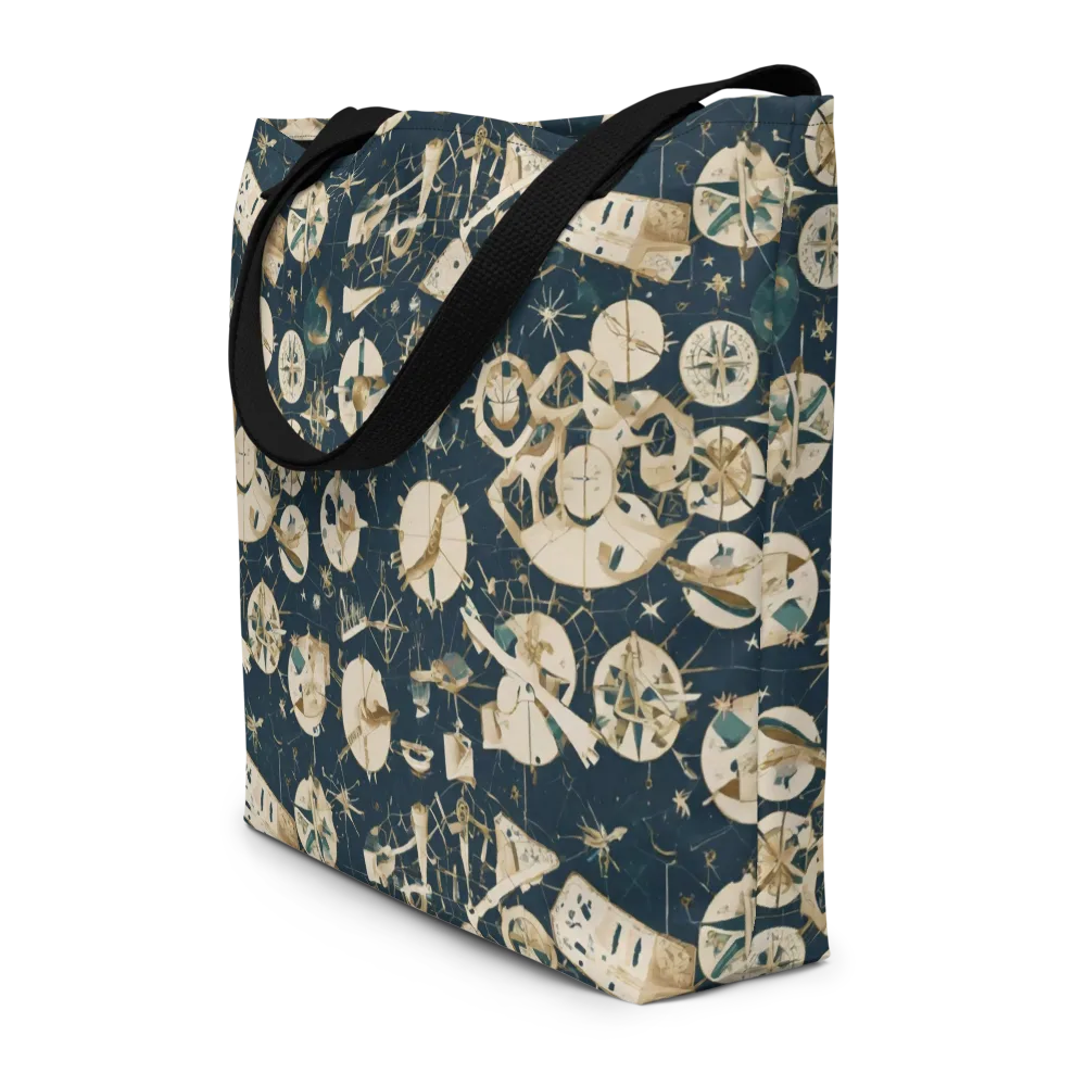Celestial Instrument on Large Tote Bag W/ Pocket — Front