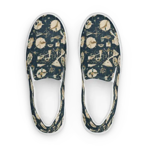 Celestial Instrument on a Women's Slip-On Canvas Shoes