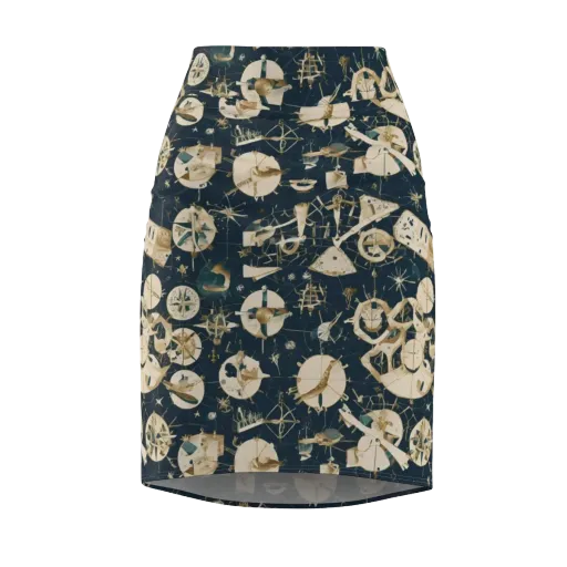 Celestial Instrument on a Pencil Skirt