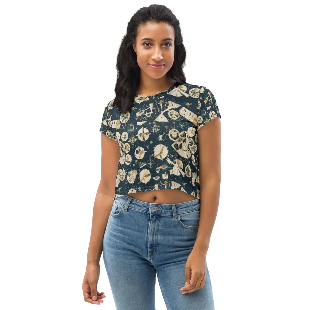 Celestial Instrument on Crop Tee — Front