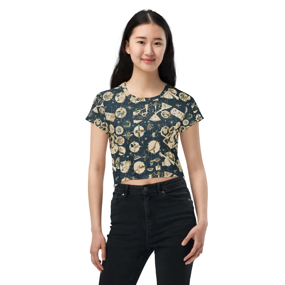Celestial Instrument on Crop Tee — Front