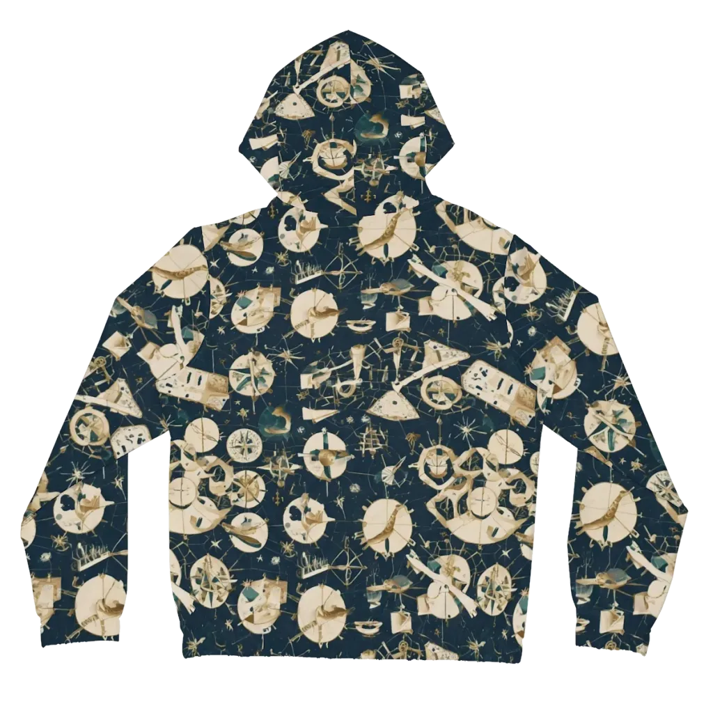 Celestial Instrument on Women's Full-Zip Hoodie — Back
