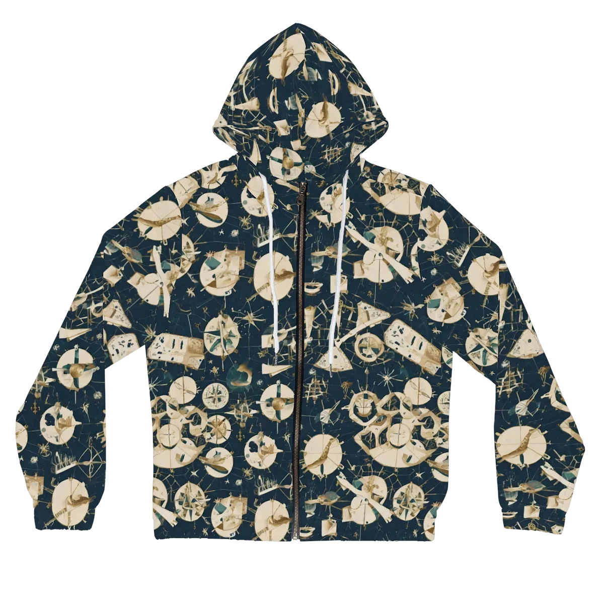 Celestial Instrument on Women's Full-Zip Hoodie — Front
