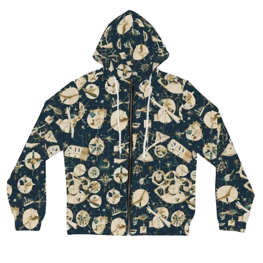 Celestial Instrument on a Women's Full-Zip Hoodie