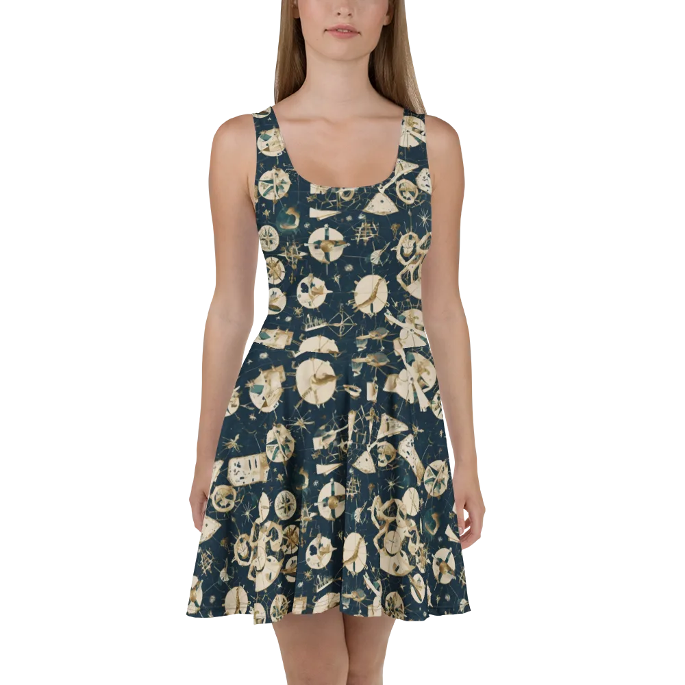 Celestial Instrument on Skater Dress — Front