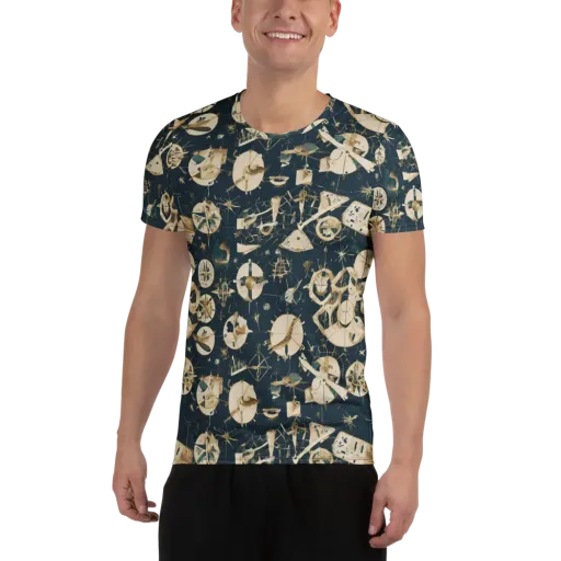 Celestial Instrument on a Men's Athletic T-Shirt