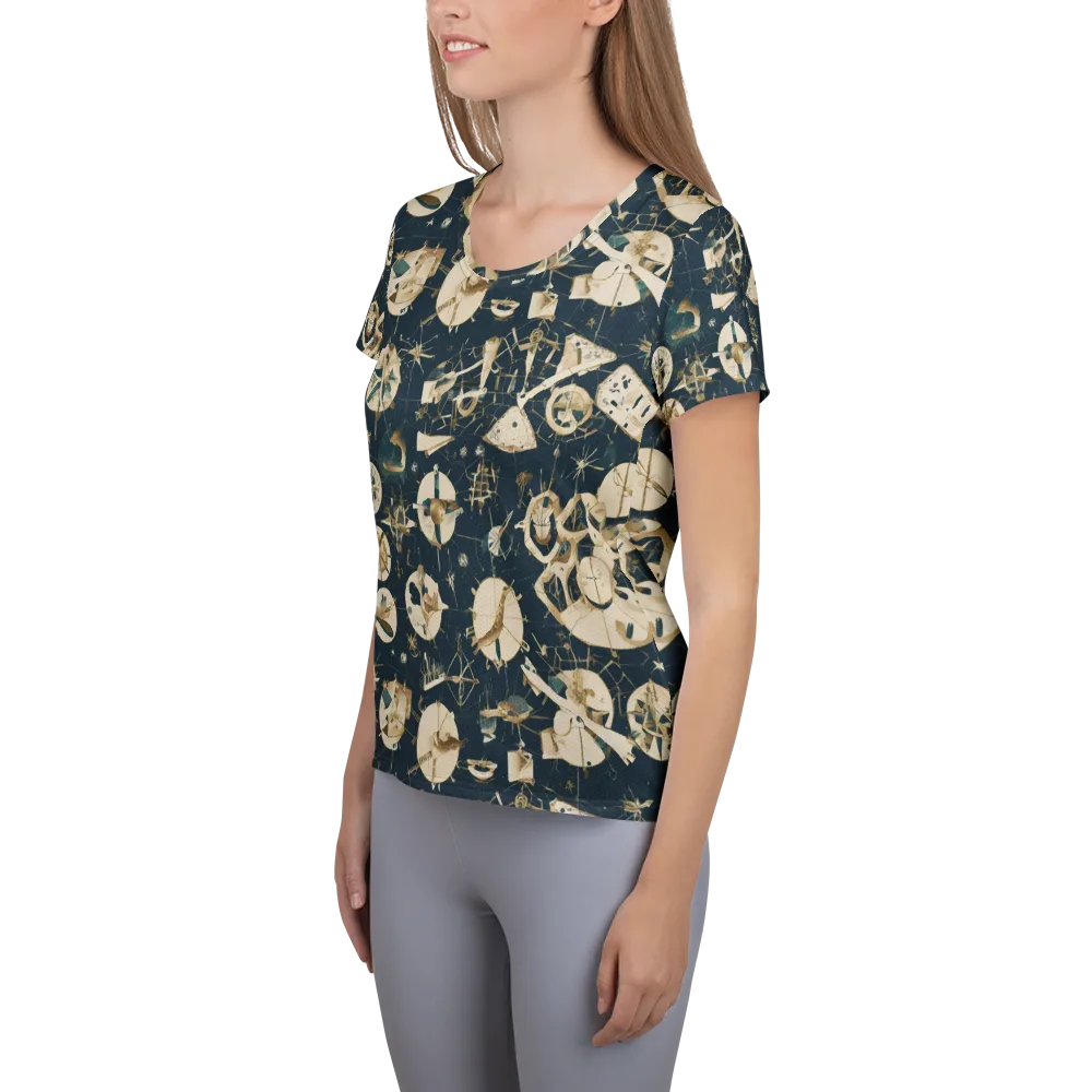 Celestial Instrument on Women's Athletic T-Shirt — Left