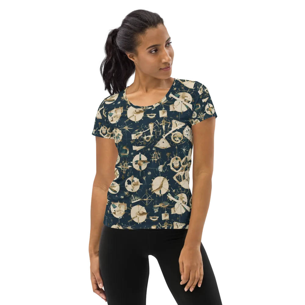 Celestial Instrument on Women's Athletic T-Shirt — Front