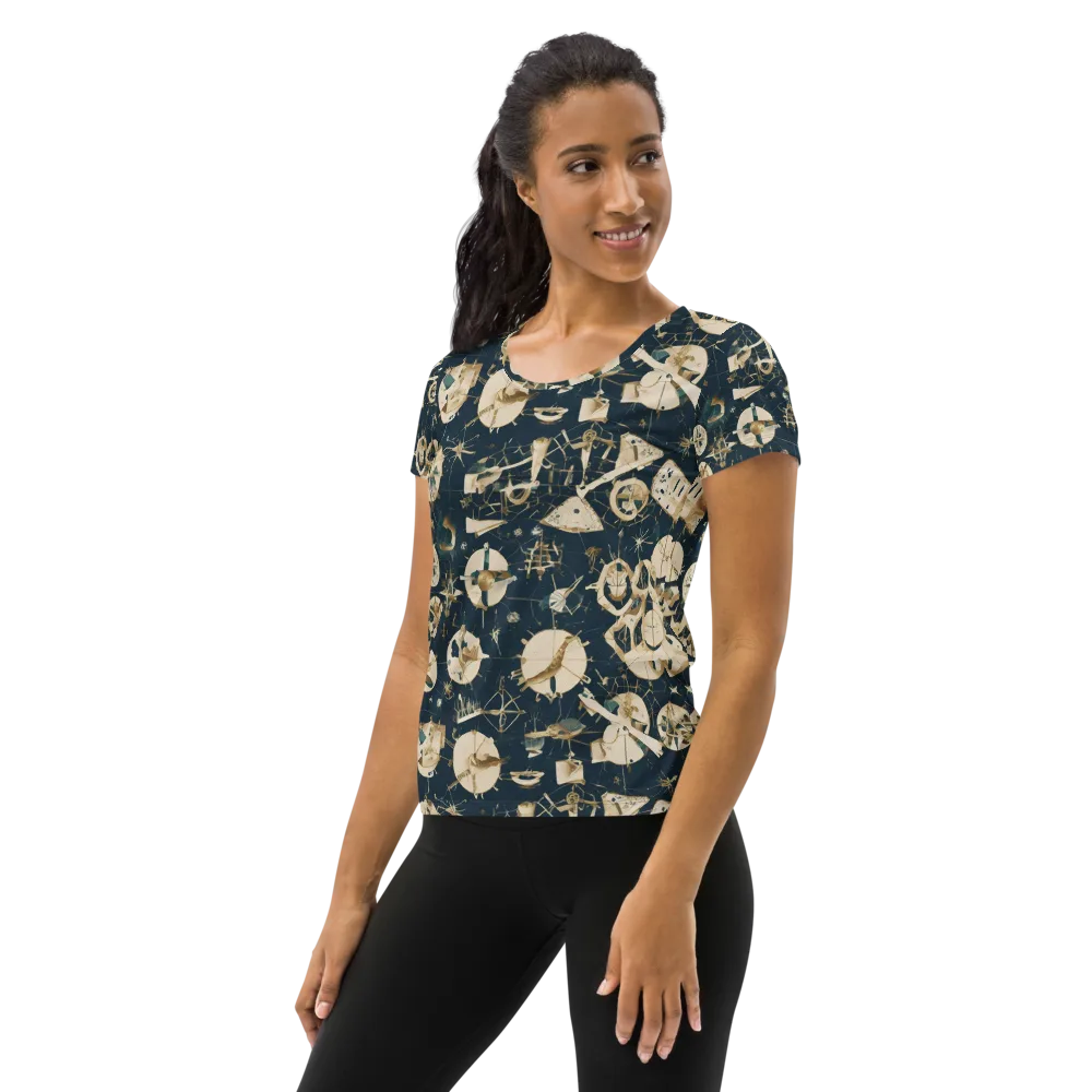 Celestial Instrument on Women's Athletic T-Shirt — Left