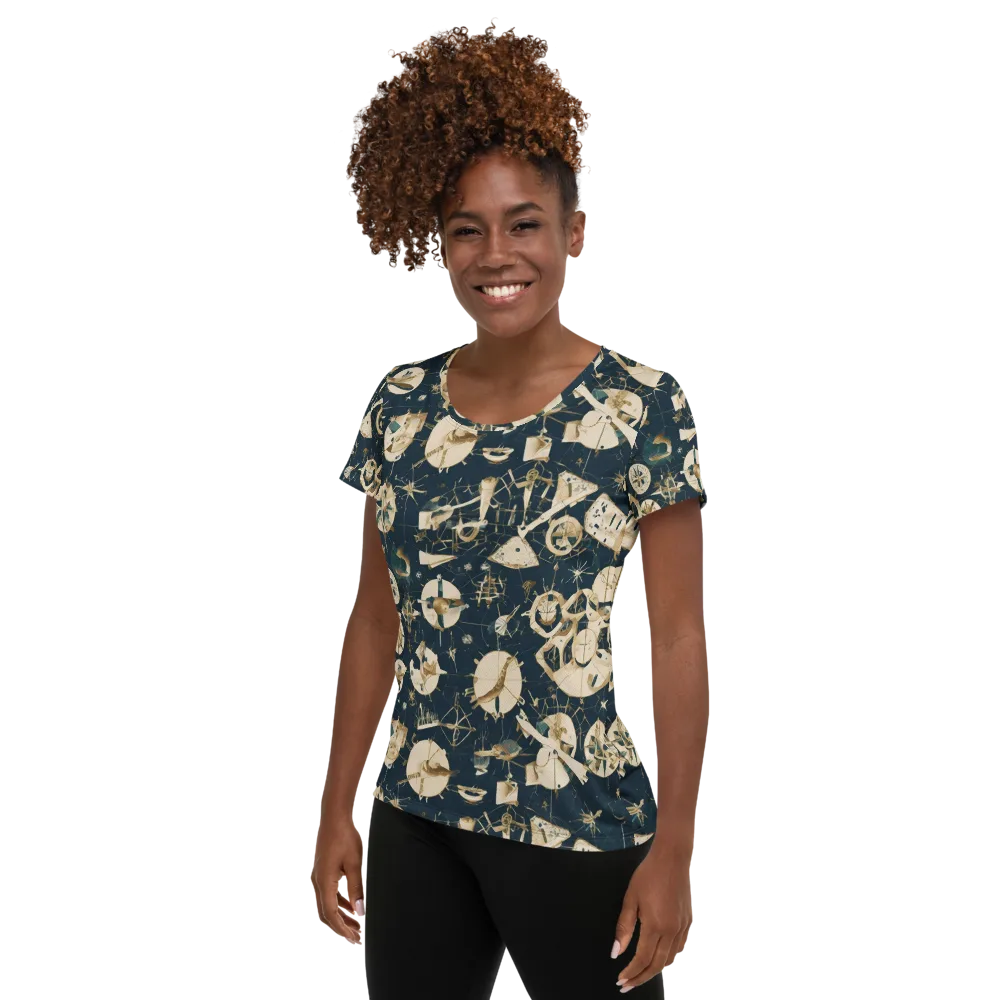 Celestial Instrument on Women's Athletic T-Shirt — Left