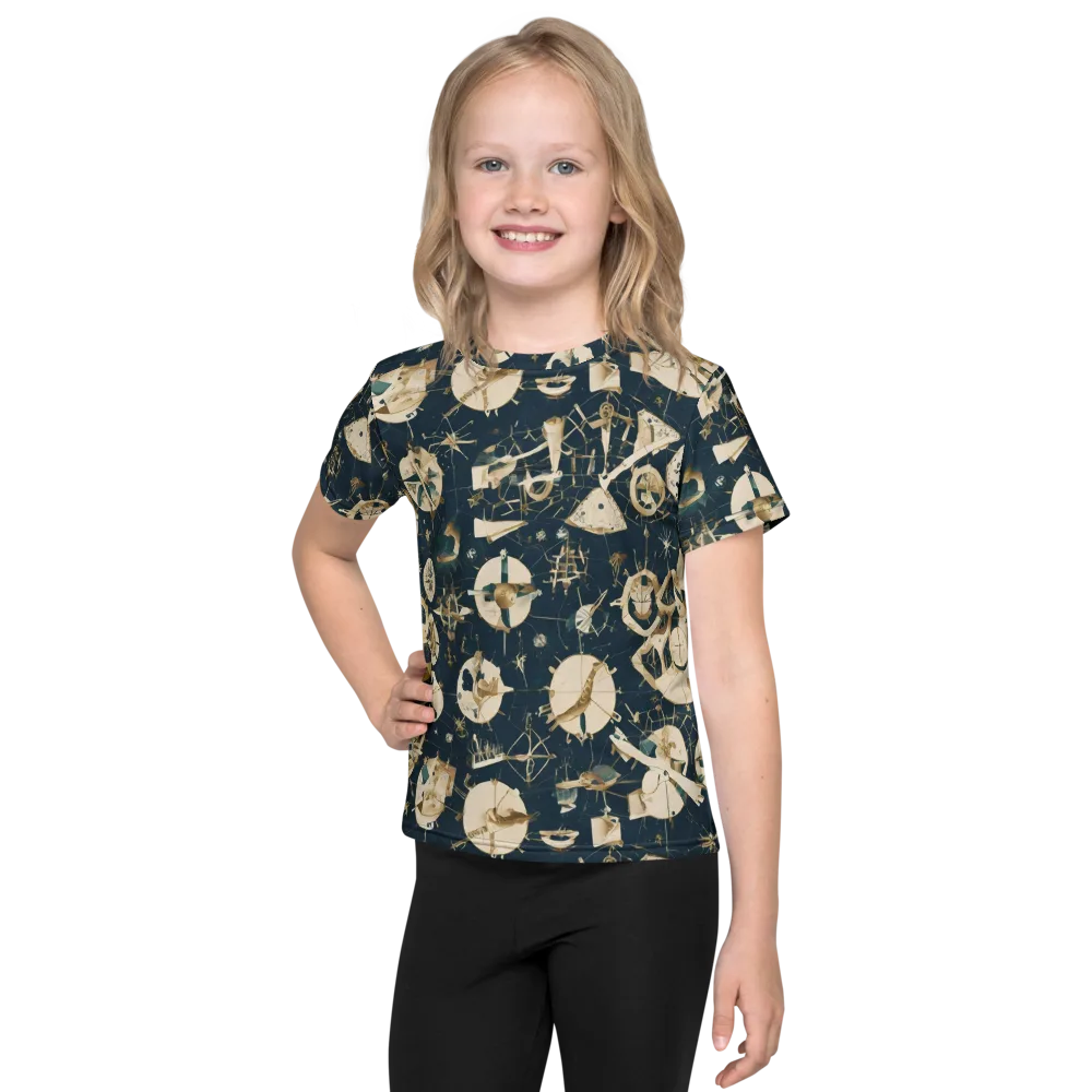 Celestial Instrument on Kids Crew Neck T-Shirt — Front