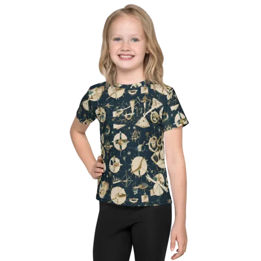 Celestial Instrument on a Kids Crew Neck T-Shirt