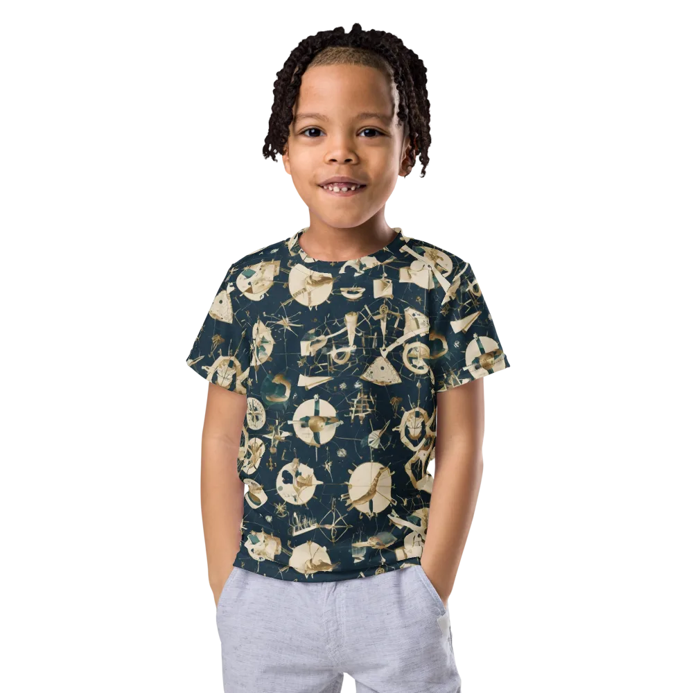 Celestial Instrument on Kids Crew Neck T-Shirt — Front
