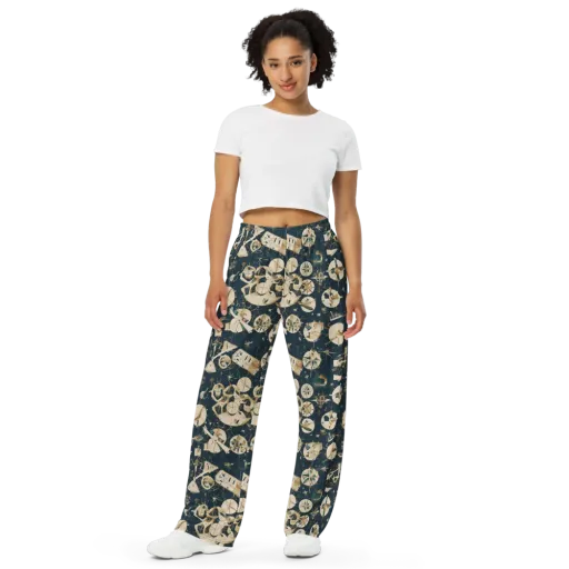 Celestial Instrument on a Wide-Leg Pants