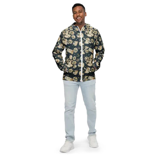 Celestial Instrument on a Men's Windbreaker