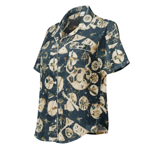 Celestial Instrument on a Women's Short Sleeve Pajama Top