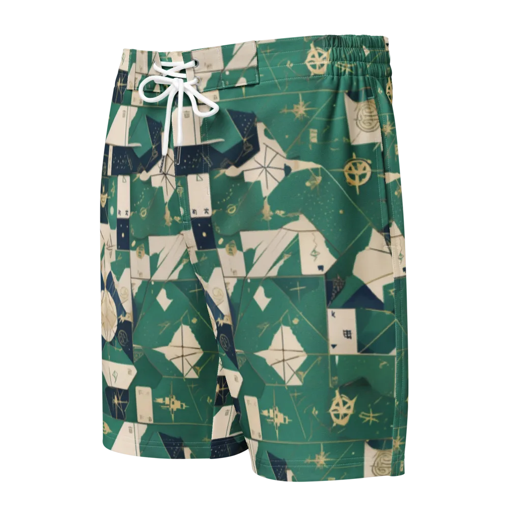 Cartographer’s Reverie on Men's Board Shorts — Front