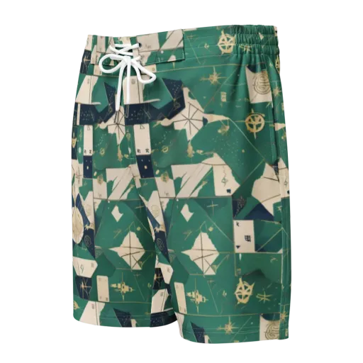 Cartographer’s Reverie on a Men's Board Shorts