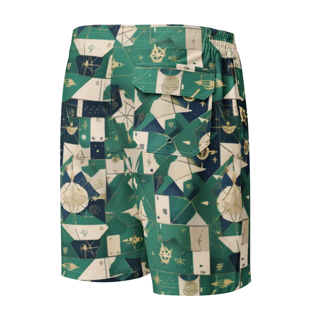 Cartographer’s Reverie on Men's Board Shorts — Back