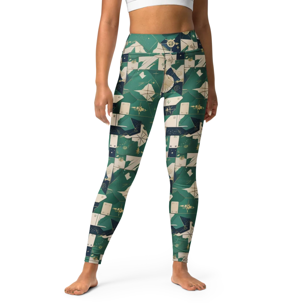 Cartographer’s Reverie on Yoga Leggings — Front