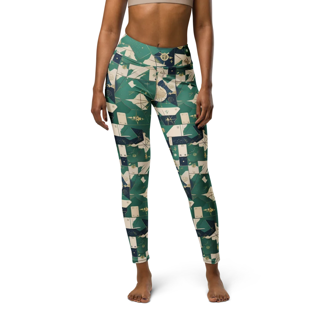 Cartographer’s Reverie on Yoga Leggings — Front