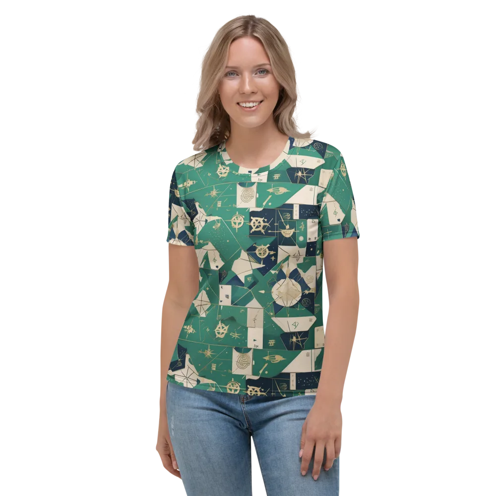 Cartographer’s Reverie on Women's Crew Neck T-Shirt — Front