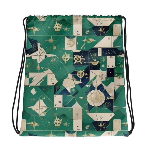 Cartographer’s Reverie on a Drawstring Bag
