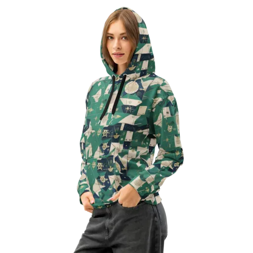 Cartographer’s Reverie on a Cotton Hoodie