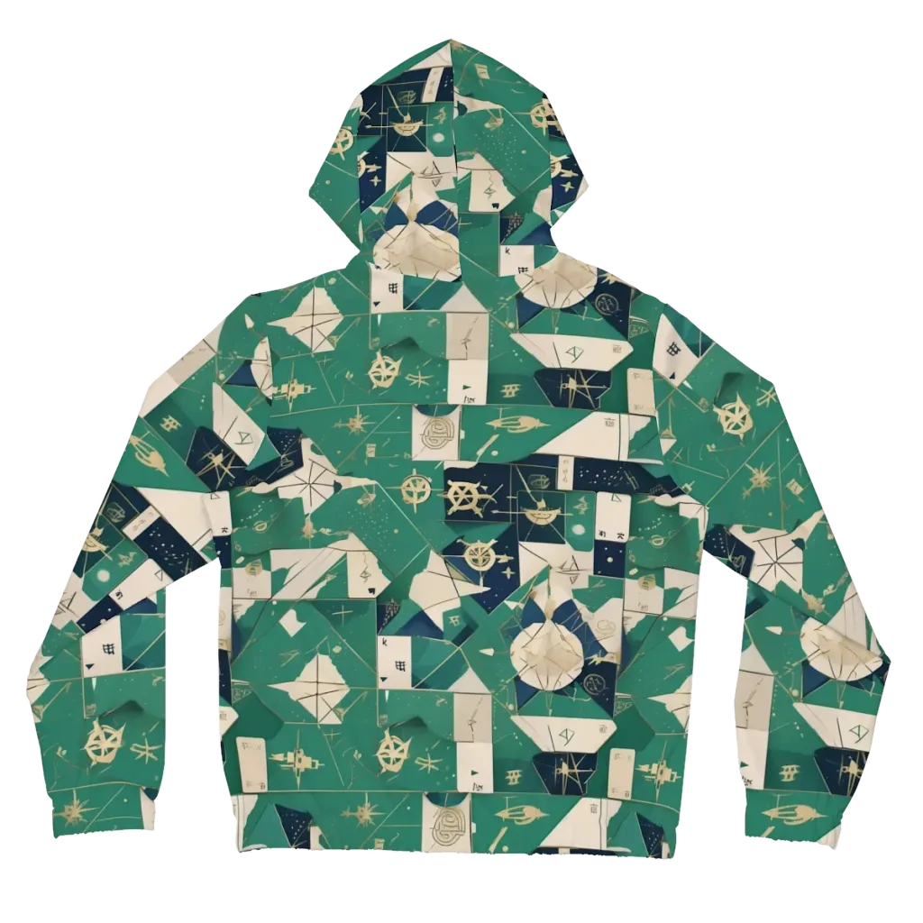 Cartographer’s Reverie on Women's Full-Zip Hoodie — Back