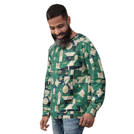 Cartographer’s Reverie on a Sweatshirt