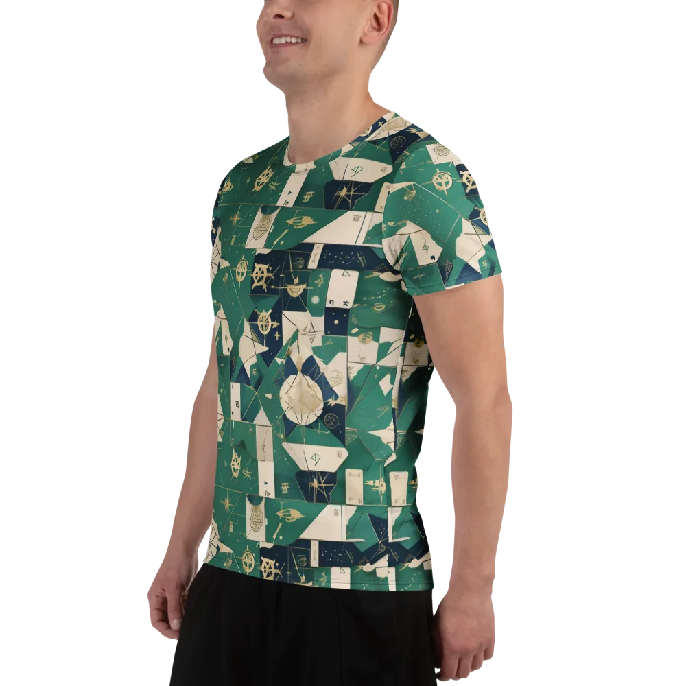 Cartographer’s Reverie on Men's Athletic T-Shirt — Left