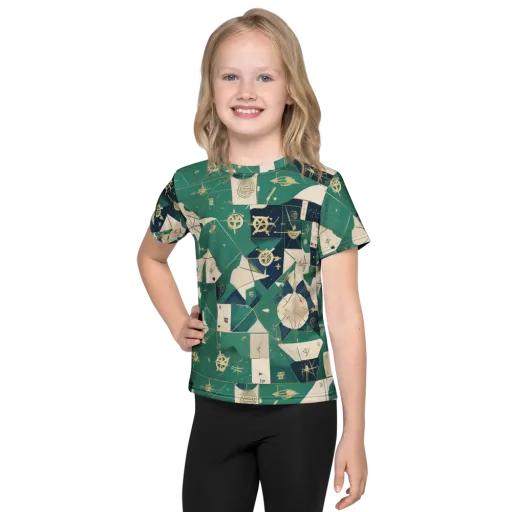 Cartographer’s Reverie on a Kids Crew Neck T-Shirt