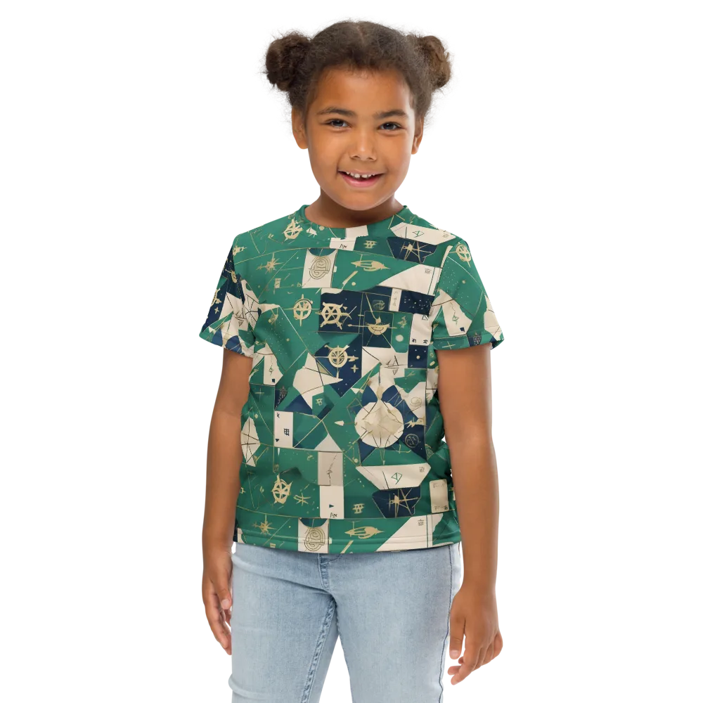 Cartographer’s Reverie on Kids Crew Neck T-Shirt — Front