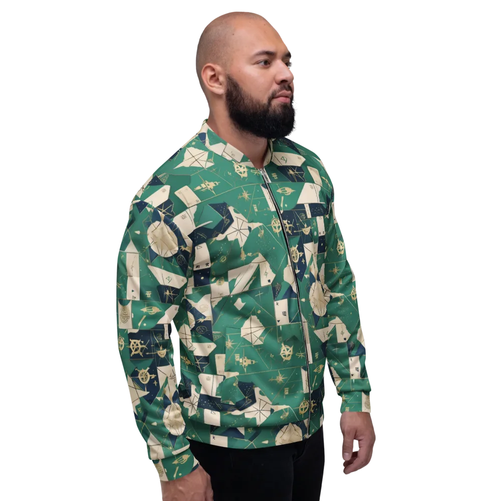 Cartographer’s Reverie on Bomber Jacket — Right