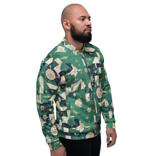 Cartographer’s Reverie on a Bomber Jacket