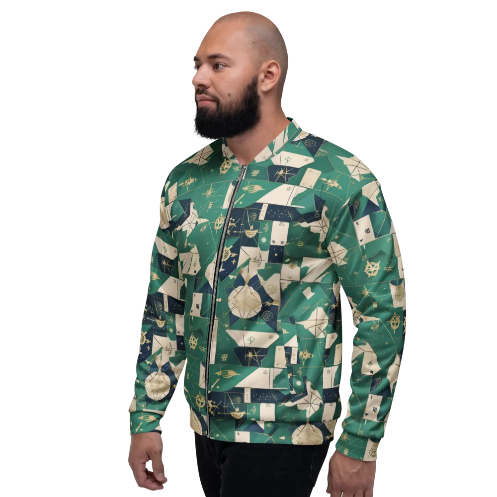 Cartographer’s Reverie on Bomber Jacket — Left