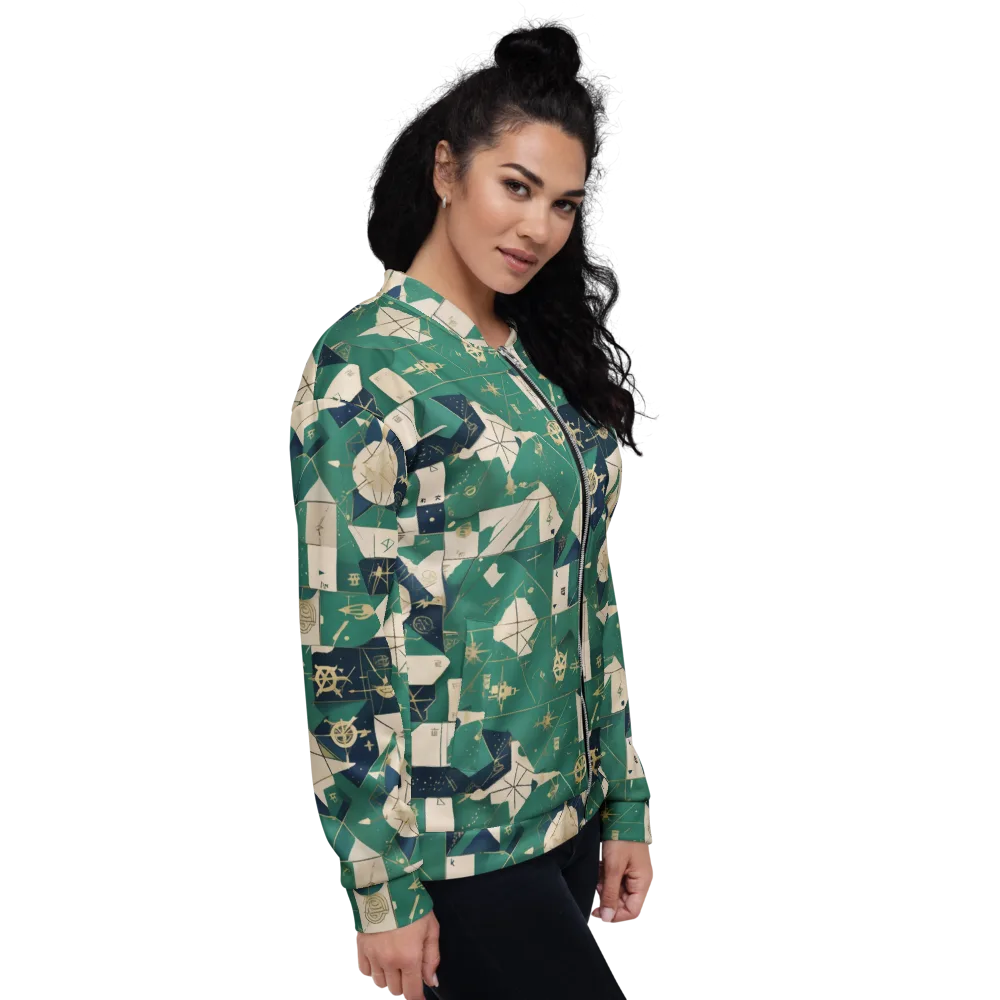 Cartographer’s Reverie on Bomber Jacket — Right