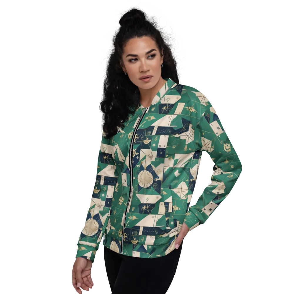Cartographer’s Reverie on Bomber Jacket — Left